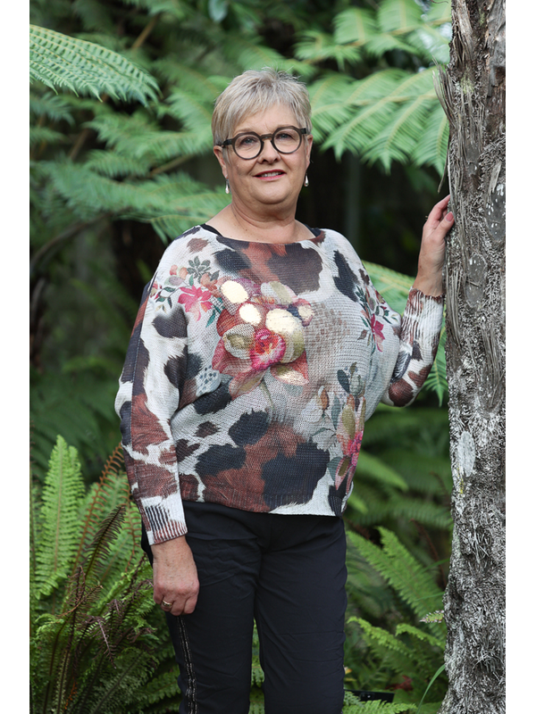 AE Luxe Floral Net Top