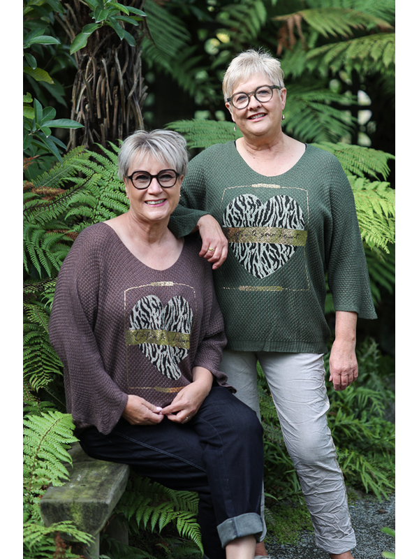 AE Luxe Animal Print Knit Top