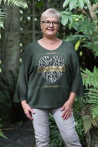 AE Luxe Animal Print Knit Top