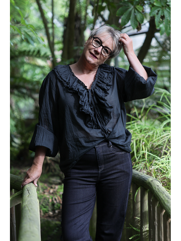 AE Luxe Ruffle V-Neck Top