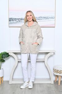 AE Luxe Paisley Stud Quilted Zip Up Hoodie