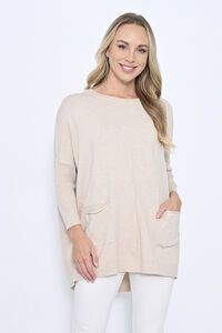 Cali + Co Front 2 Pockets Knit Jumper