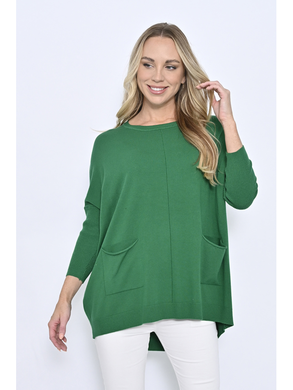 Cali + Co Front 2 Pockets Knit Jumper