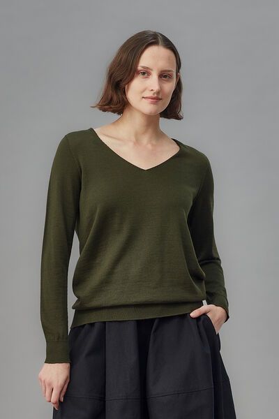 Standard Issue Merino V Neck Slouchy-new-Preen