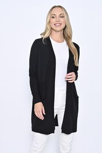 Cali + Co Side Pocket Long Knit Cardigan