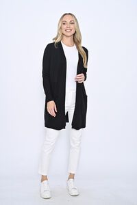 Cali + Co Side Pocket Long Knit Cardigan