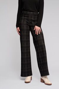 Vassalli Loft Pull On Wide Ponti Pant - Checkmate