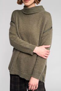 Vassalli Mellow Roll Neck Sweater - Elm