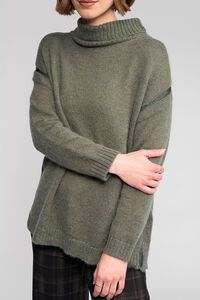 Vassalli Mellow Roll Neck Sweater - Elm
