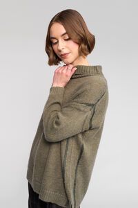 Vassalli Mellow Roll Neck Sweater - Elm