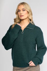 Vassalli Origin Sweater With Collar - Mallard