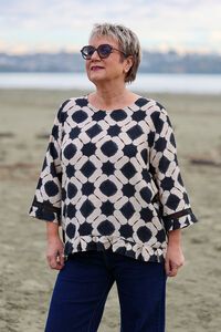 Oddly Polite Pleated Pony Top