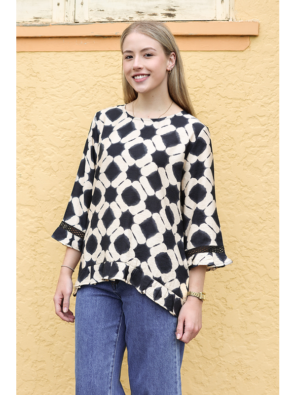 Oddly Polite Pleated Pony Top