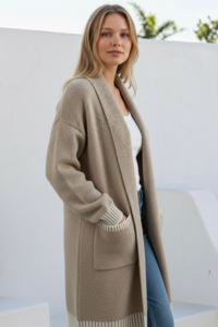 Miracle Stripe Trim Cardigan