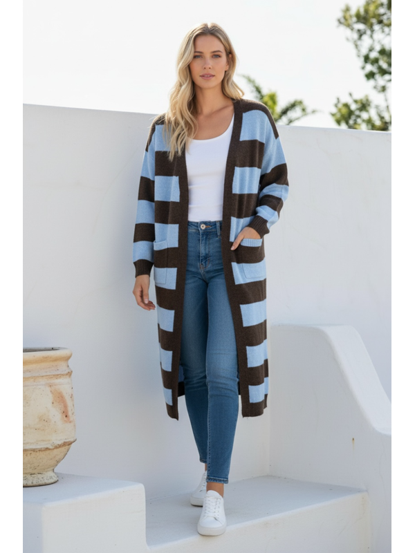 Miracle Longline Stripe Cardigan