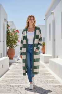 Miracle Longline Stripe Cardigan