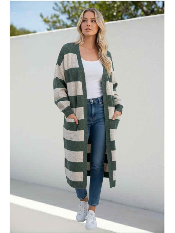 Miracle Longline Stripe Cardigan