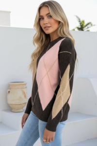 Miracle Argyle Knit