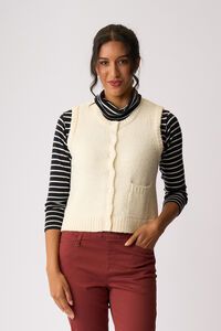 Oh Three Rib Button Front Vest