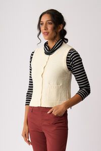 Oh Three Rib Button Front Vest