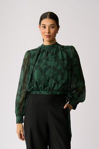Memo Gather High Neck Top