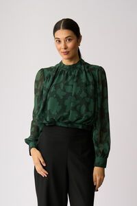 Memo Gather High Neck Top