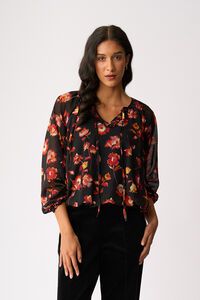 Memo Drawcord Hem Blouse