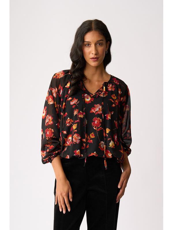 Memo Drawcord Hem Blouse