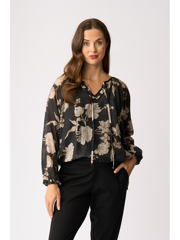 Memo Drawcord Hem Blouse