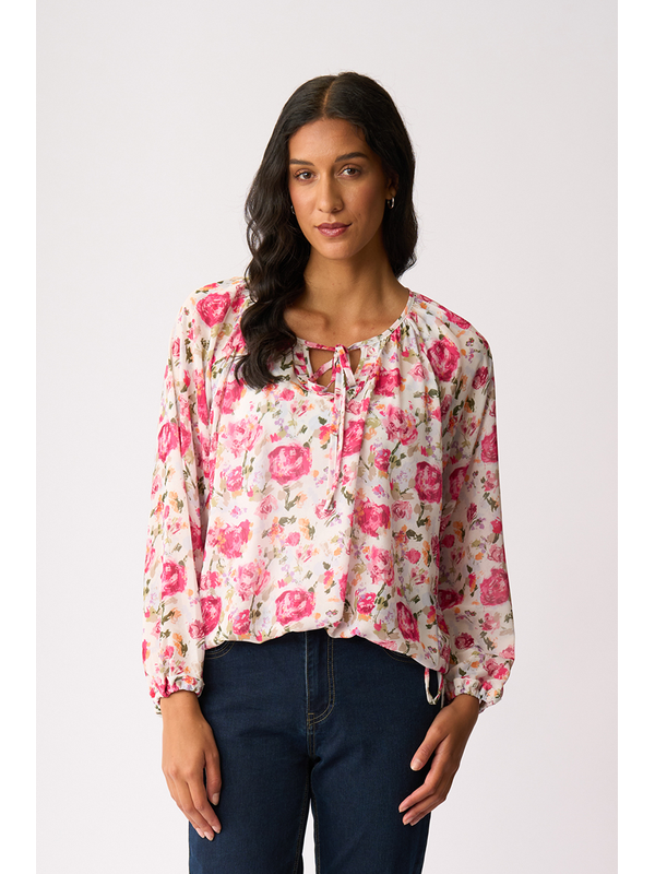 Memo Drawcord Hem Blouse