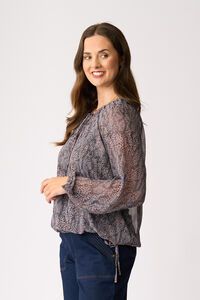 Memo Drawcord Hem Blouse