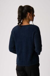 Foil Boxy High Low Jumper