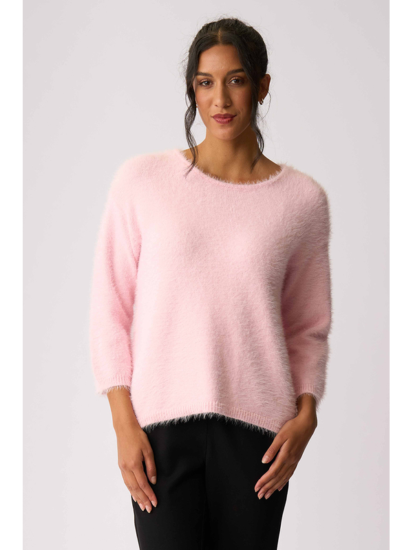 Foil Boxy High Low Jumper