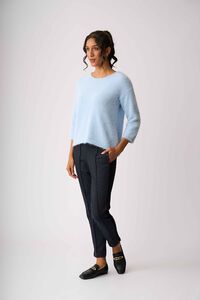 Foil Boxy High Low Jumper