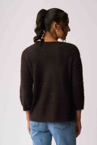 Foil Boxy High Low Jumper