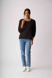 Foil Boxy High Low Jumper