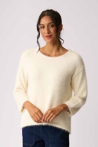 Foil Boxy High Low Jumper