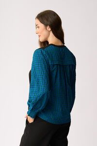 Memo Contrast Woven Top