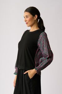 Memo Contrast Woven Top
