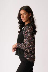 Memo Contrast Woven Top