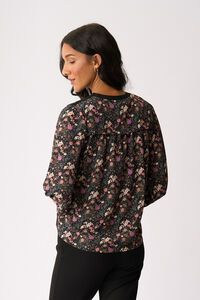 Memo Contrast Woven Top