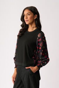 Memo Contrast Woven Top