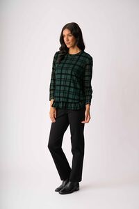 Foil Flocked Ruffle Hem Top