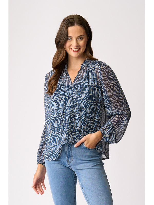 Memo Shirred Yoke Blouse