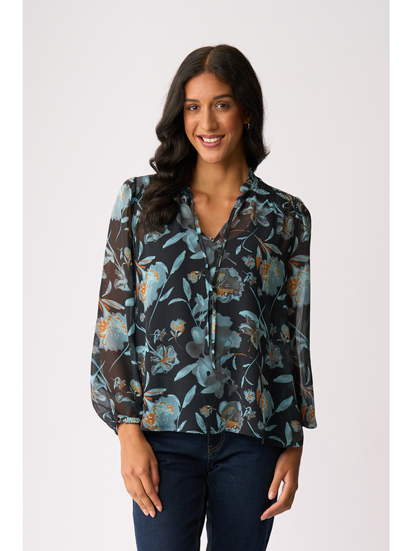 Memo Shirred Yoke Blouse