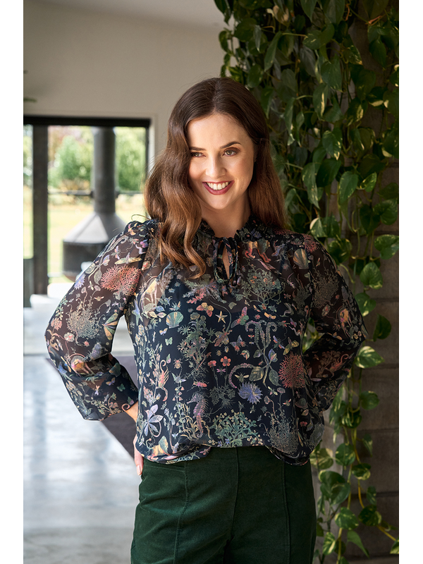 Memo Shirred Yoke Blouse