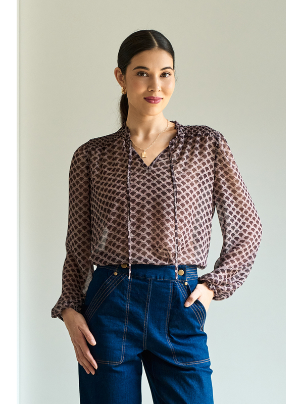 Memo Shirred Yoke Blouse