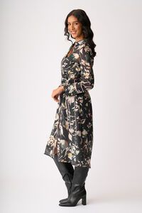 Foil Pipe Up Shirt Dress