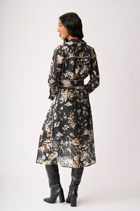 Foil Pipe Up Shirt Dress