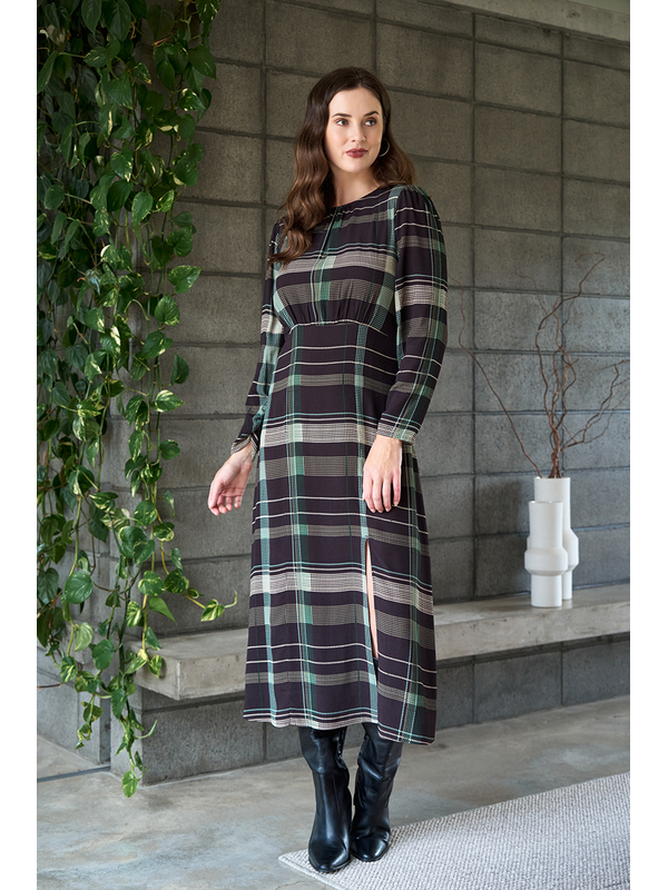 Foil Gather Detail Maxi Dress